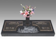 Peaceful Devotion Bronze Headstone